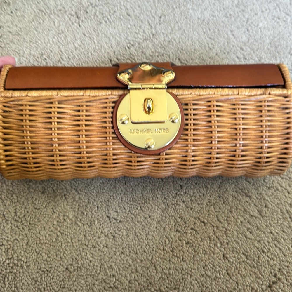 Michael Kors wicker clutch